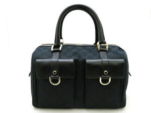Gucci Boston bag canvas leather black